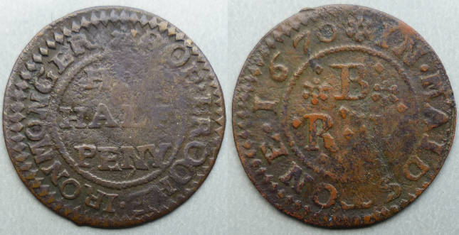 Maidstone, Rob Brooke 1670 halfpenny